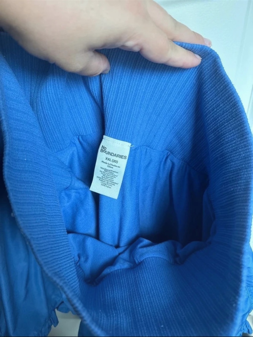 No boundaries Walmart Blue Ribbed Tank & Ruffle Shorts Set - Picture 4 of 4